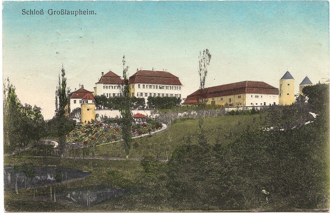 Blick auf den Schlossberg (Vorderseite der Ansichtskarte)