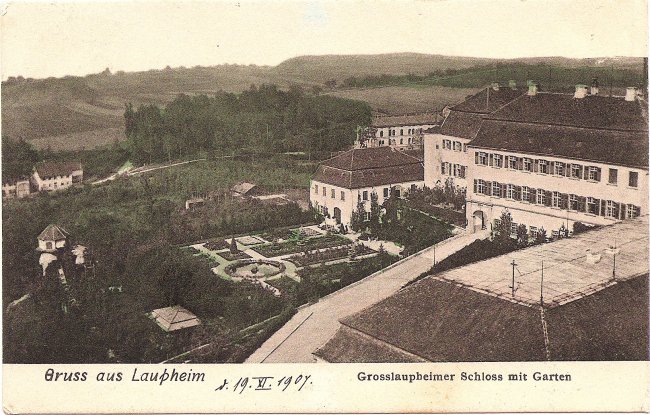 Gruß aus Laupheim (Vorderseite der Ansichtskarte)