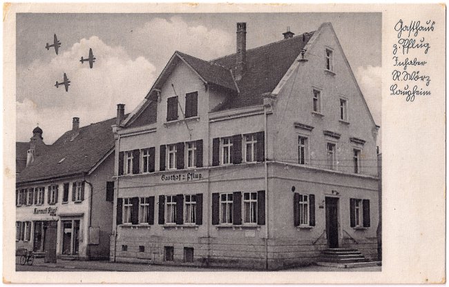 Gasthaus zum Pflug (Vorderseite der Ansichtskarte)