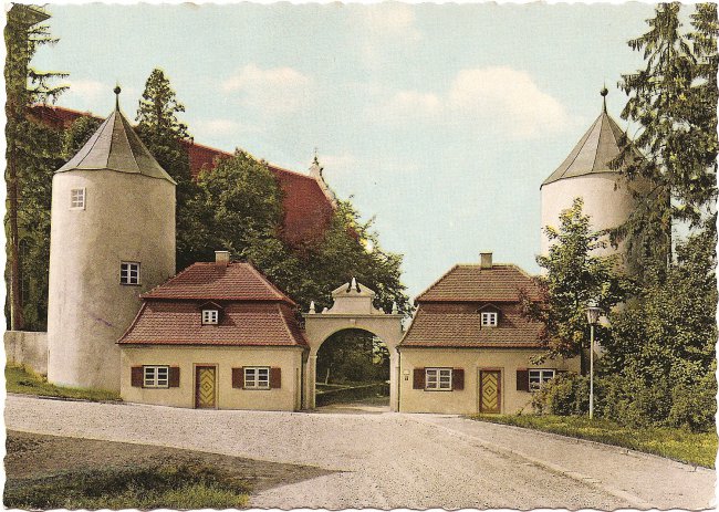 Schlosstor (Vorderseite der Ansichtskarte)