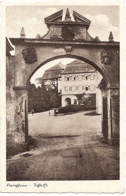 Laupheim Schloß (Vorderseite der Ansichtskarte)