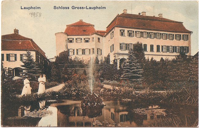 Laupheim Schloss Gross-Laupheim (Vorderseite der Ansichtskarte)