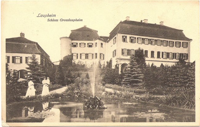 Laupheim Schloss Grosslaupheim (Vorderseite der Ansichtskarte)