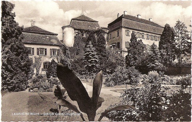 Laupheim/Württ. - Schloß Groß-Laupheim (Vorderseite der Ansichtskarte)