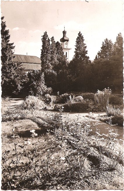 Schloss Großlaupheim (Vorderseite der Ansichtskarte)