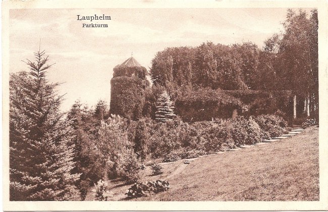 Laupheim Parkturm (Vorderseite der Ansichtskarte)