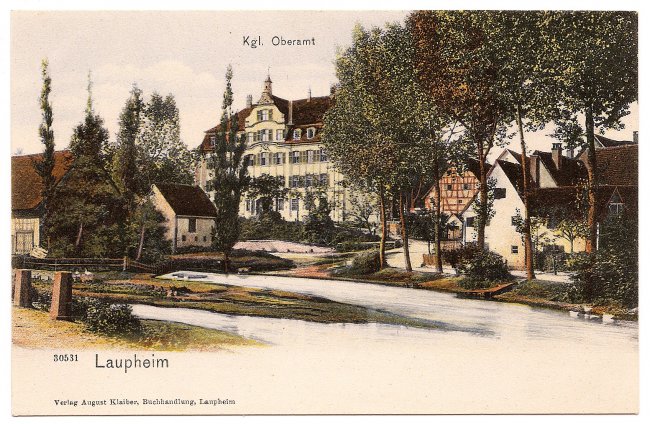 Laupheim Kgl. Oberamt (Vorderseite der Ansichtskarte)