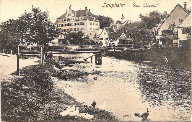 Laupheim - Das Oberamt (Vorderseite der Ansichtskarte)