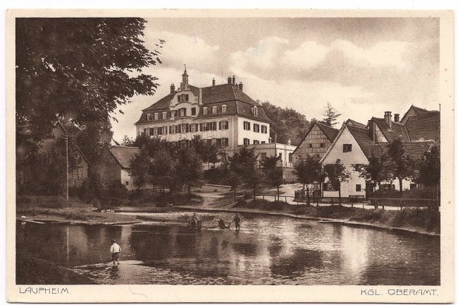 Laupheim Kgl. Oberamt (Vorderseite der Ansichtskarte)