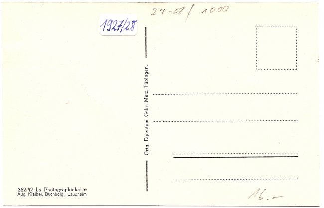 Laupheim (Rückseite der Ansichtskarte)