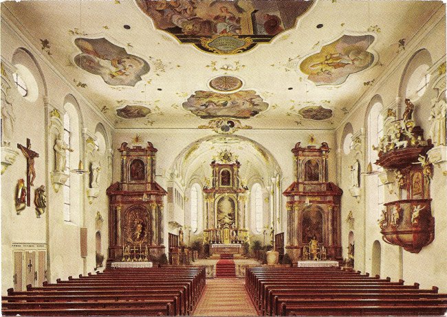 St. Peter und Paul Kirche (Vorderseite der Ansichtskarte)