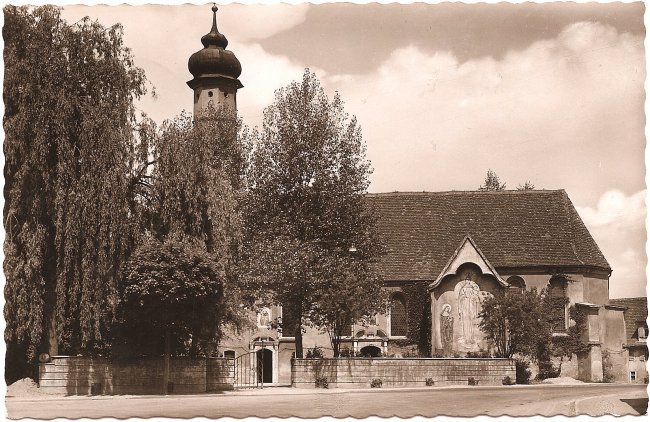 Friedhofskapelle (Vorderseite der Ansichtskarte)