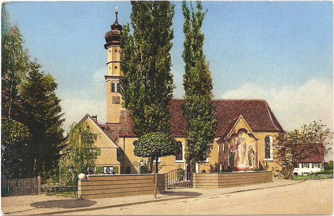 Friedhofskapelle (Vorderseite der Ansichtskarte)