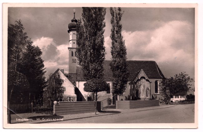 Laupheim, Hl. Grabkapelle (Vorderseite der Ansichtskarte)