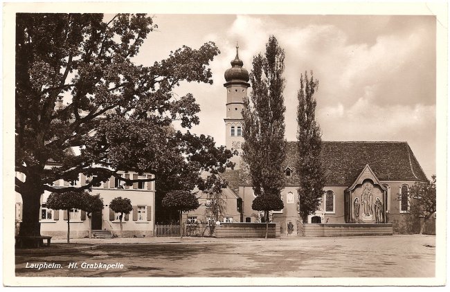 Laupheim, Hl. Grabkapelle (Vorderseite der Ansichtskarte)