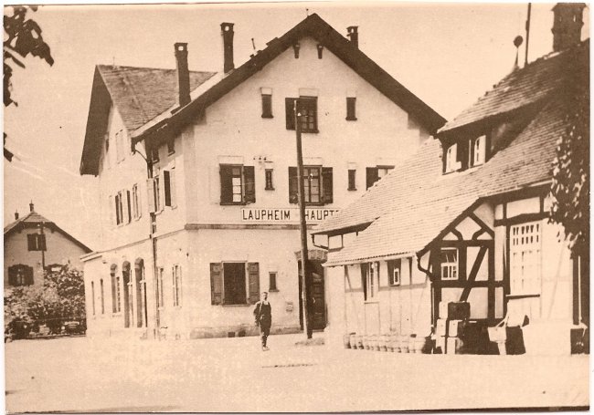 Bahnhof Laupheim-West (Vorderseite der Ansichtskarte)