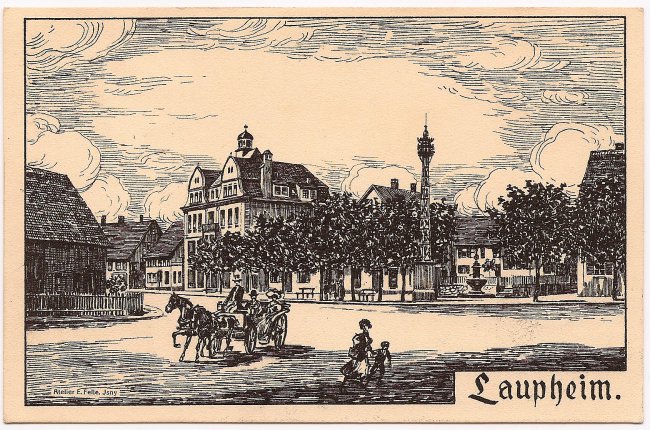 Laupheim (Vorderseite der Ansichtskarte)