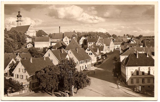 Unterer Marktplatz (Vorderseite der Ansichtskarte)