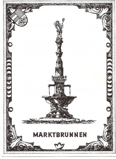 Marktbrunnen (Vorderseite der Ansichtskarte)