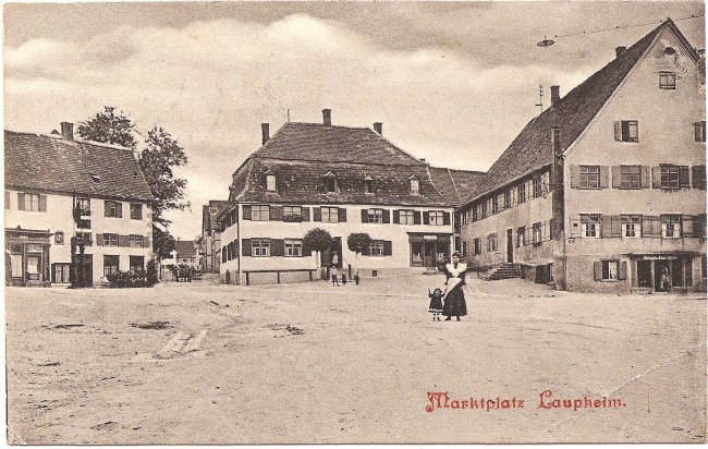 Marktplatz, Laupheim (Vorderseite der Ansichtskarte)