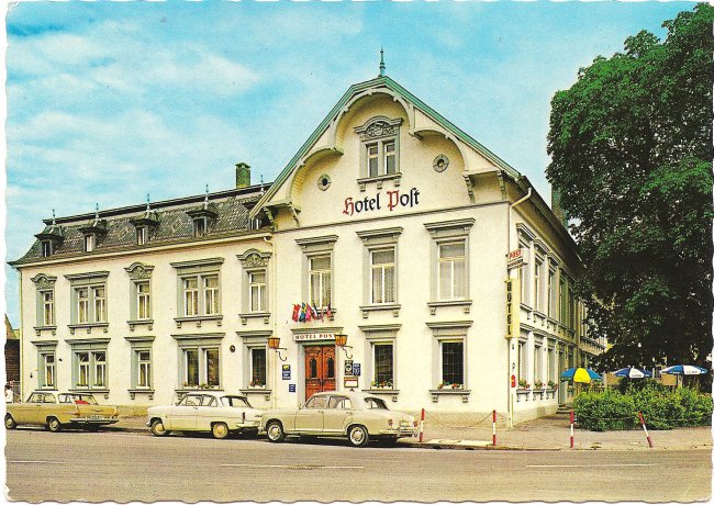 Hotel Post (Vorderseite der Ansichtskarte)
