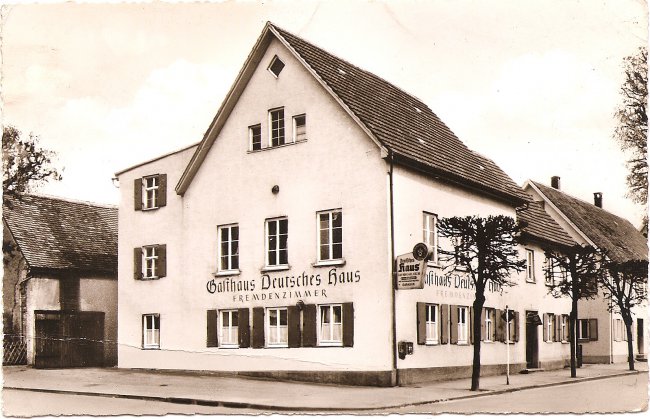 Gasthaus Deutsches Haus (Vorderseite der Ansichtskarte)