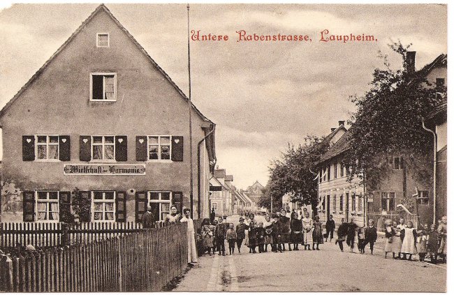 Untere Rabenstraße, Laupheim (Vorderseite der Ansichtskarte)