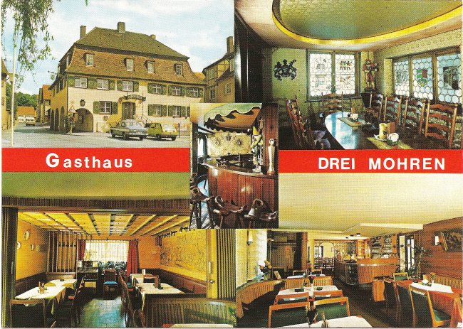 Gasthaus Drei Mohren (Vorderseite der Ansichtskarte)