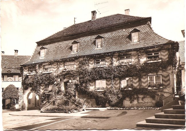 Gasthof Mohren (Vorderseite der Ansichtskarte)