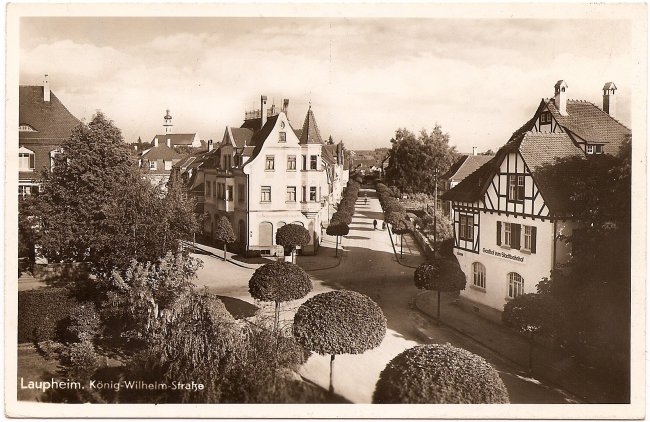 Laupheim, König-Wilhelm-Straße (Vorderseite der Ansichtskarte)