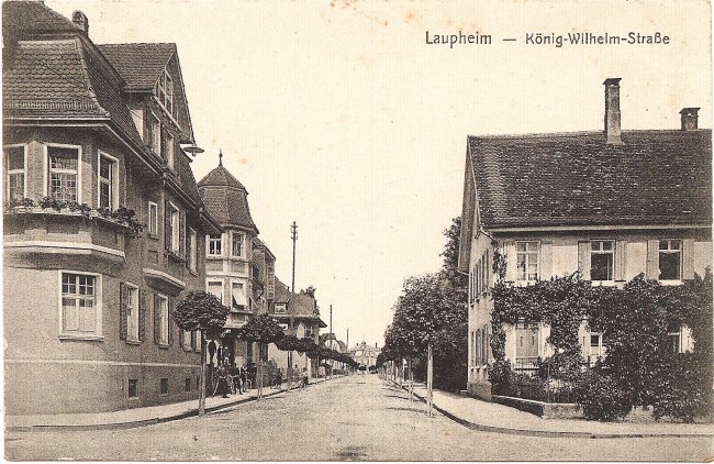 Laupheim - König-Wilhelm-Straße (Vorderseite der Ansichtskarte)