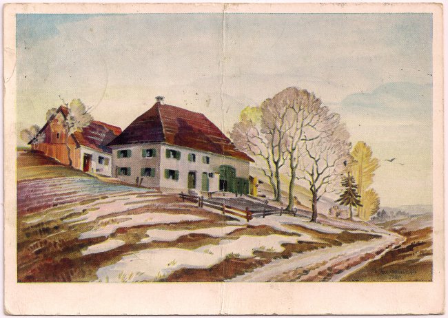 Haus des Laupheimer Scharfrichters (Vorderseite der Ansichtskarte)