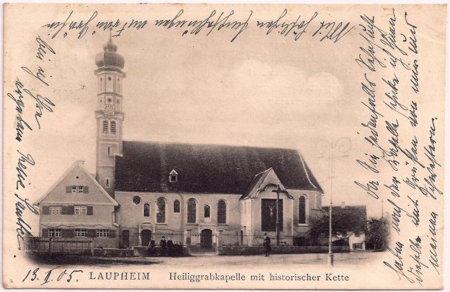 Laupheim Heiliggrabkapelle (Vorderseite der Ansichtskarte)