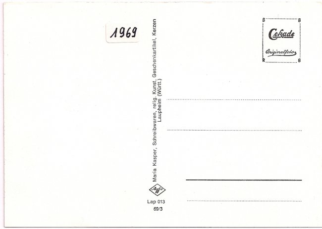 Laupheim (Württ.), Wieland-Schule (Rückseite der Ansichtskarte)