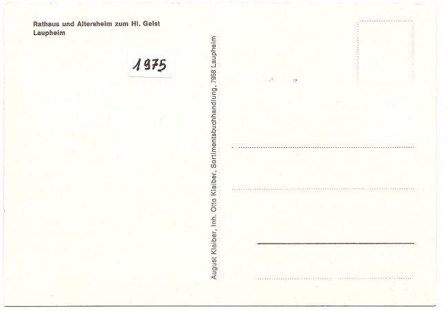 Heilig-Geist-Spital (Rückseite der Ansichtskarte)