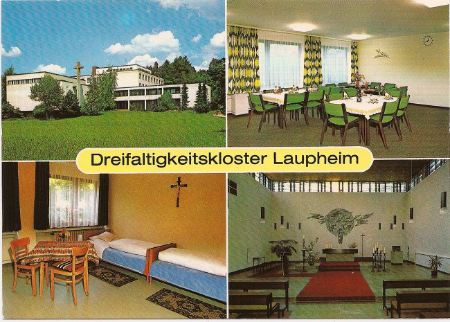 Dreifaltigkeitskloster Laupheim (Vorderseite der Ansichtskarte)