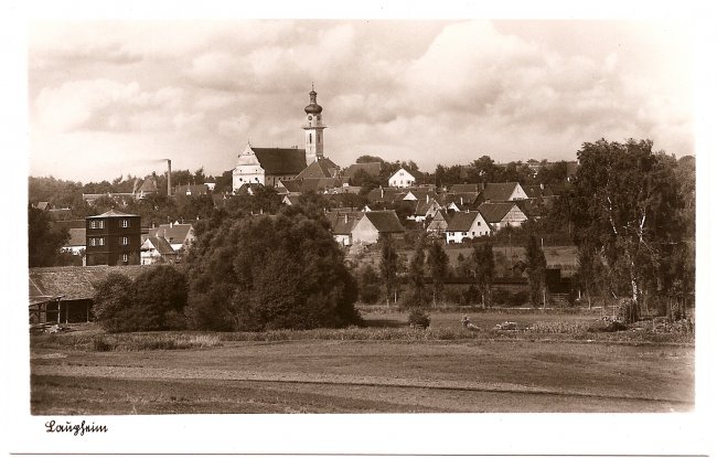 Laupheim, Teilansicht (Vorderseite der Ansichtskarte)