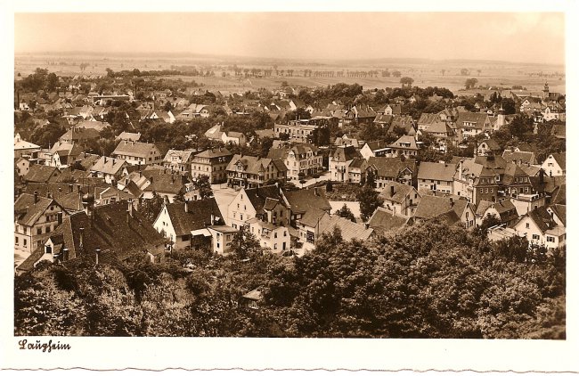 Laupheim, Teilansicht (Vorderseite der Ansichtskarte)