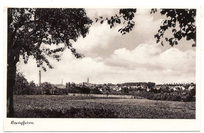 Laupheim, Teilansicht (Vorderseite der Ansichtskarte)