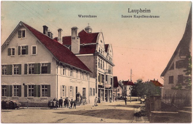 Laupheim Innere Kapellenstrasse (Vorderseite der Ansichtskarte)