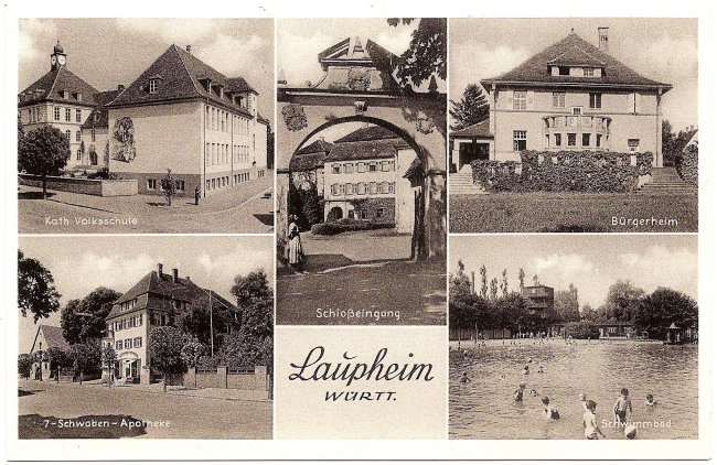 Laupheim/Württ. (Vorderseite der Ansichtskarte)