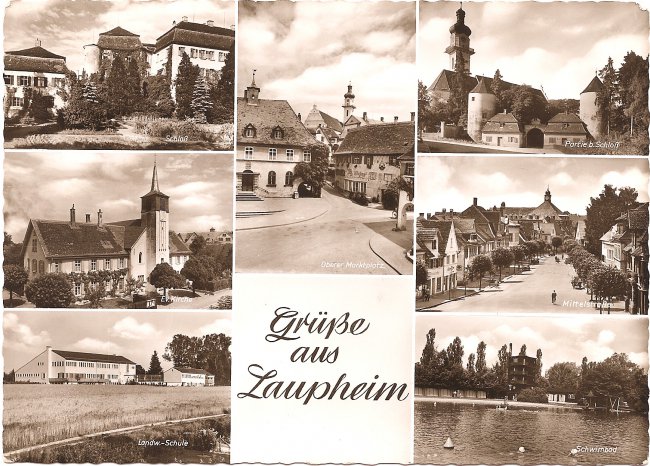 Grüße aus Laupheim (Vorderseite der Ansichtskarte)