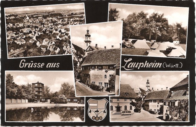 Grüsse aus Laupheim (Württ.) (Vorderseite der Ansichtskarte)