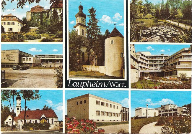 Laupheim/ Würrt. (Vorderseite der Ansichtskarte)