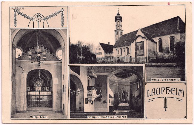 Heilig Grabkapelle Laupheim (Vorderseite der Ansichtskarte)