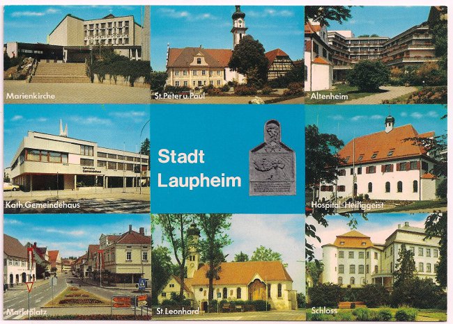 Stadt Laupheim (Vorderseite der Ansichtskarte)