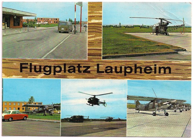 Flugplatz Laupheim (Vorderseite der Ansichtskarte)