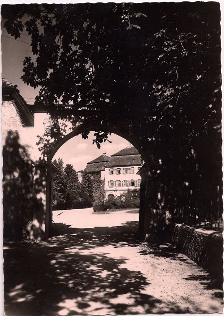 Schloss Großlaupheim (Vorderseite der Ansichtskarte)