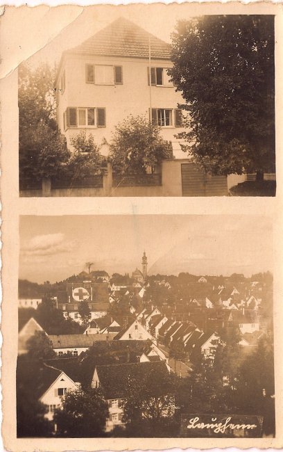 Laupheim – Haus Weber (Vorderseite der Ansichtskarte)