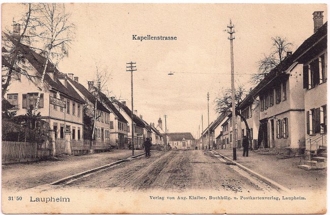 Kapellenstraße (Vorderseite der Ansichtskarte)